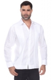 Wedding Guayabera Shirt for Men with Beautiful Embroidery -Long Sleeve, Premium Linen Fabric-